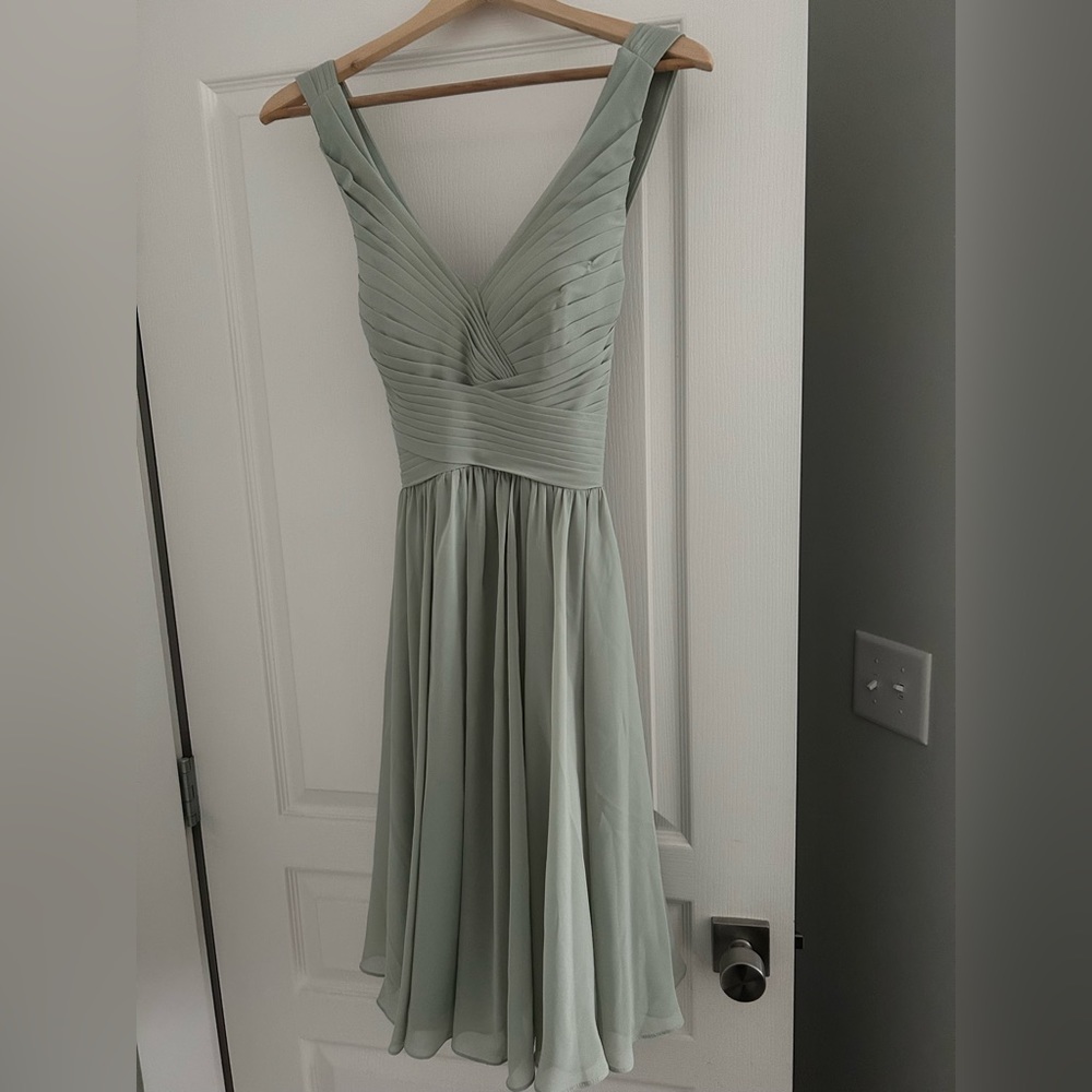 JJ house Sage Green Bridesmaid Dress. Size 6
